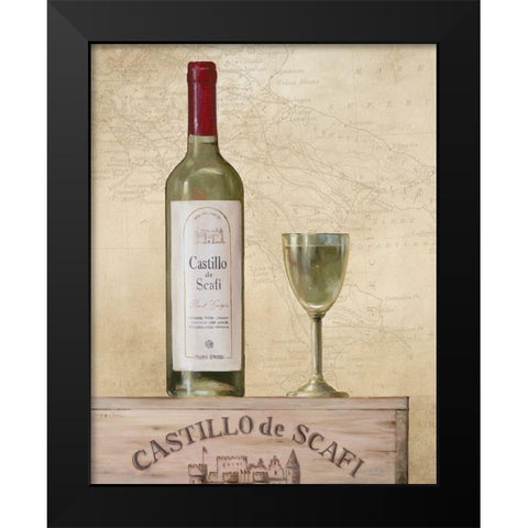 Wine I Black Modern Wood Framed Art Print by Unknown