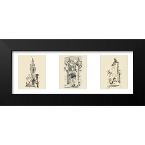 Villeneuve Black Modern Wood Framed Art Print by Unknown