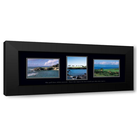 Golf Islands Tryp Black Modern Wood Framed Art Print by Unknown