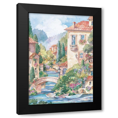 Naples I Black Modern Wood Framed Art Print with Double Matting by Unknown