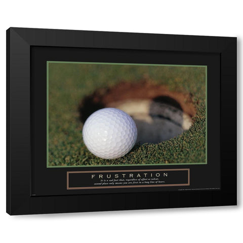 Frustration:golf Black Modern Wood Framed Art Print with Double Matting by Frontline
