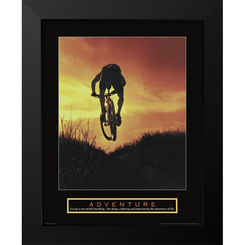 Adventure - Dune Biker Black Modern Wood Framed Art Print by Unknown