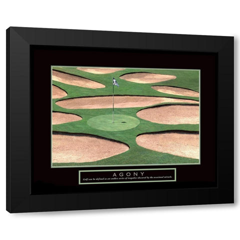 Agony - Golf Traps Black Modern Wood Framed Art Print with Double Matting by Frontline