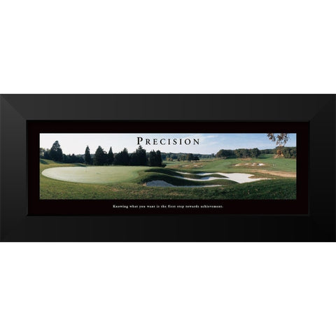 Precision - Golf Black Modern Wood Framed Art Print by Frontline