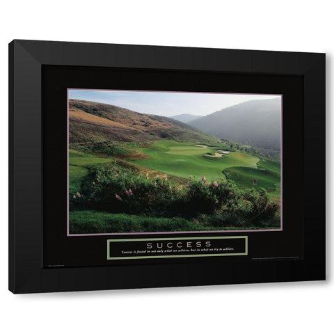 Success - Golf Black Modern Wood Framed Art Print with Double Matting by Frontline