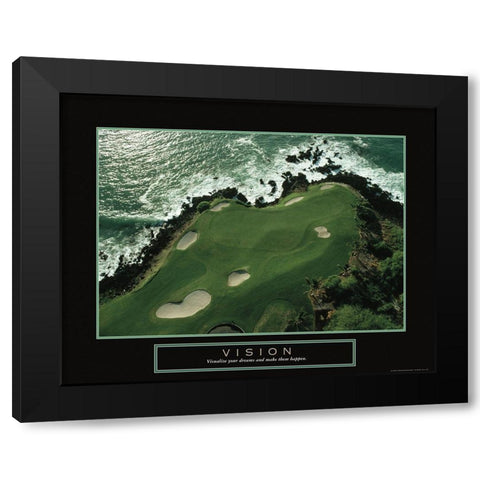 Vision - Golf on the Coast Black Modern Wood Framed Art Print by Frontline