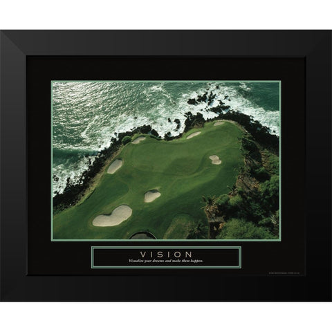 Vision - Golf on the Coast Black Modern Wood Framed Art Print by Frontline