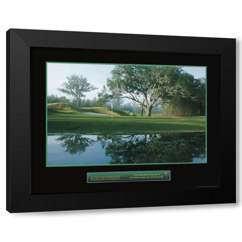 Achievement - Golf Black Modern Wood Framed Art Print by Frontline