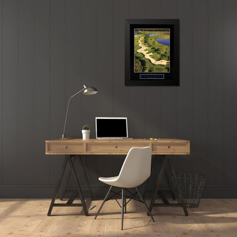 Challenge - Golf Trap Black Modern Wood Framed Art Print by Unknown