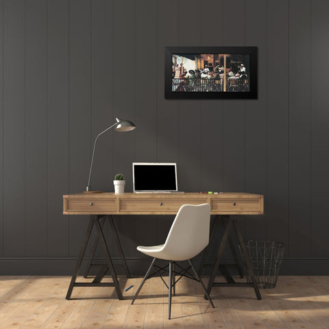Cafe Black Modern Wood Framed Art Print by Unknown