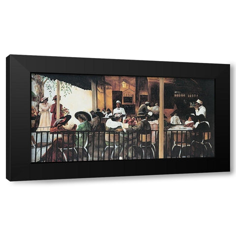 Cafe Black Modern Wood Framed Art Print by Unknown