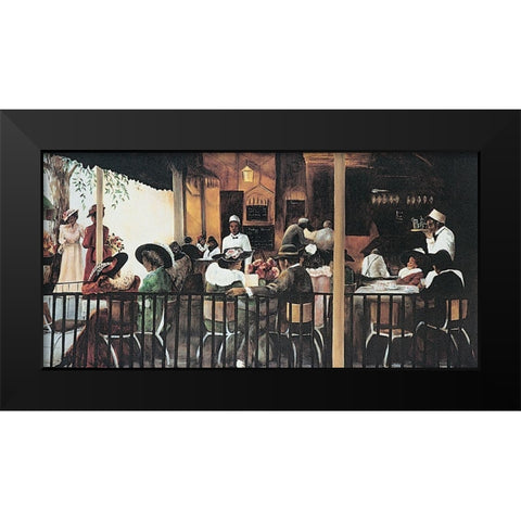 Cafe Black Modern Wood Framed Art Print by Unknown