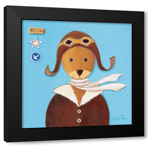 Pilote II Black Modern Wood Framed Art Print with Double Matting by Fays, Lynda