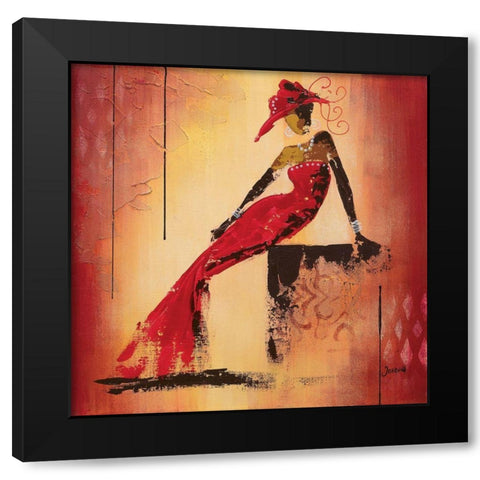 Glamour I Black Modern Wood Framed Art Print with Double Matting by Johanna