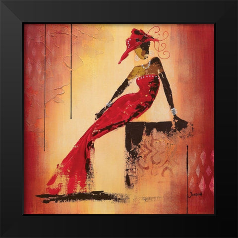 Glamour I Black Modern Wood Framed Art Print by Johanna