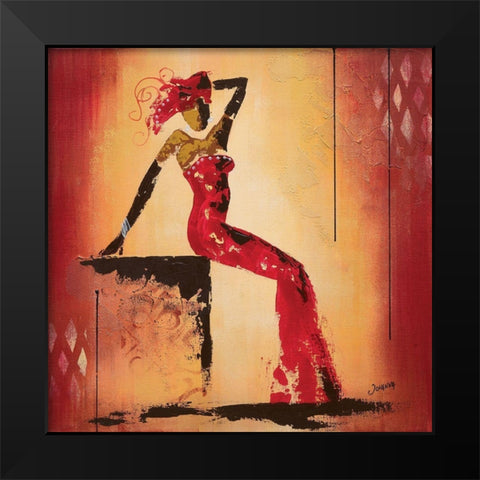 Glamour II Black Modern Wood Framed Art Print by Johanna