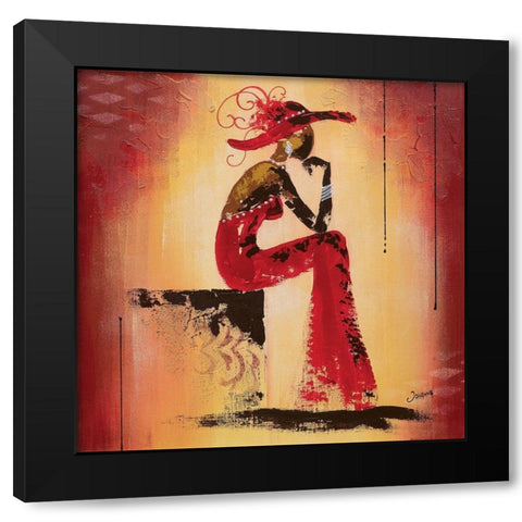 Glamour III Black Modern Wood Framed Art Print with Double Matting by Johanna