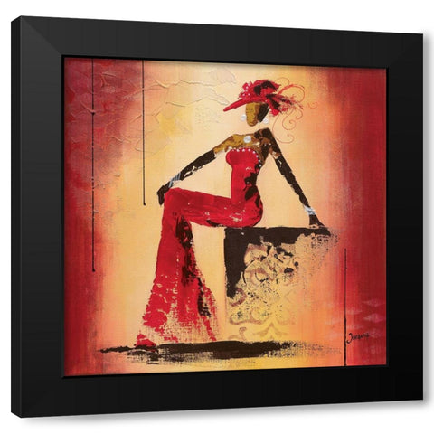 Glamour IV Black Modern Wood Framed Art Print with Double Matting by Johanna