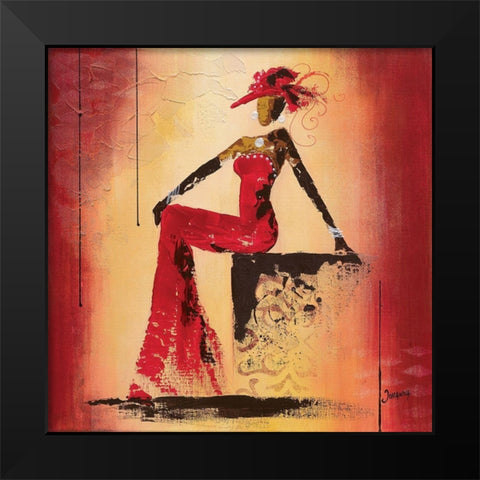Glamour IV Black Modern Wood Framed Art Print by Johanna