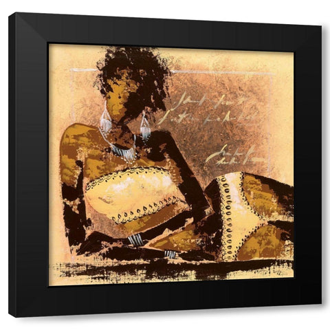 Sexy I Black Modern Wood Framed Art Print with Double Matting by Johanna