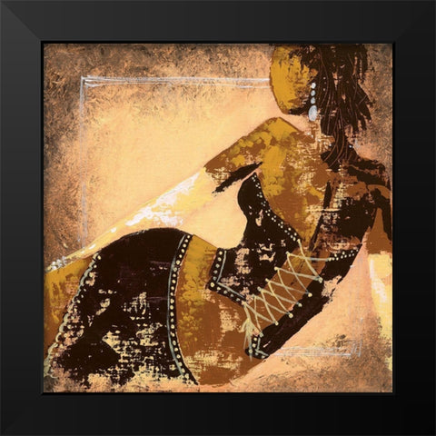 Sexy II Black Modern Wood Framed Art Print by Johanna
