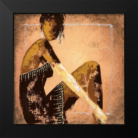 Sexy III Black Modern Wood Framed Art Print by Johanna