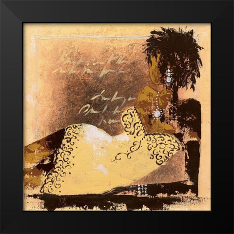 Sexy IV Black Modern Wood Framed Art Print by Johanna