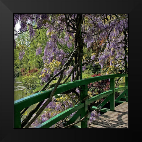 Jardin de Monet a Giverny II Black Modern Wood Framed Art Print by Pinsard, Laurent