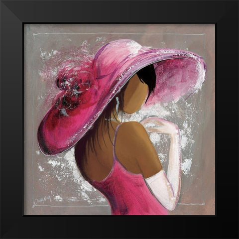 Tiffany Black Modern Wood Framed Art Print by Johanna