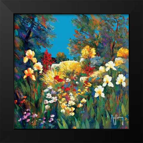 Le vieux jardin Black Modern Wood Framed Art Print by Keiflin, Roger