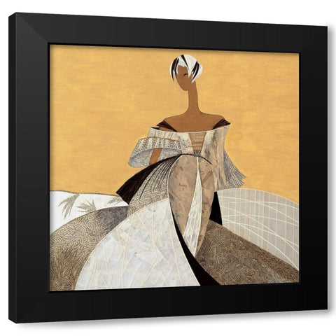 Elisabeth Black Modern Wood Framed Art Print by Loesch, Elisabeth