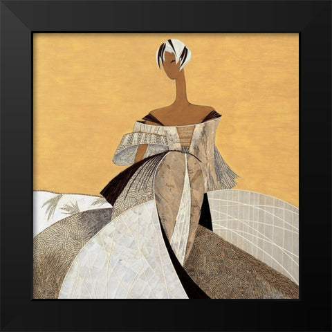 Elisabeth Black Modern Wood Framed Art Print by Loesch, Elisabeth