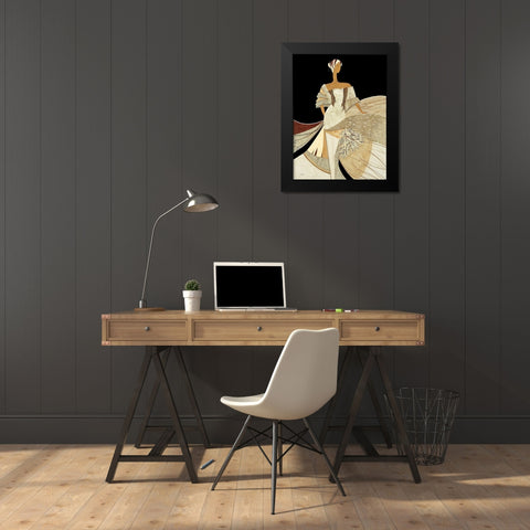 Clarisse Black Modern Wood Framed Art Print by Loesch, Elisabeth