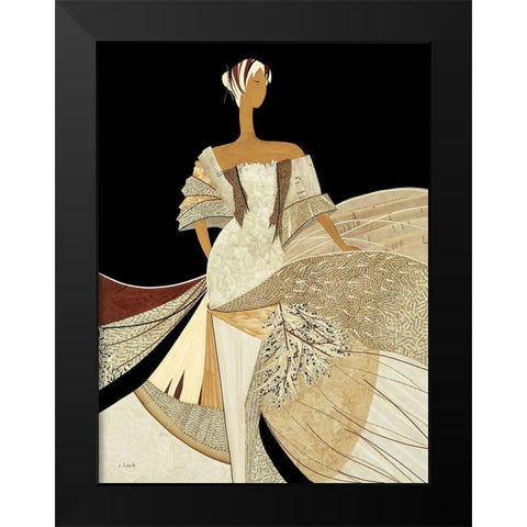 Clarisse Black Modern Wood Framed Art Print by Loesch, Elisabeth