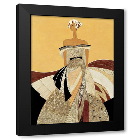 Lea Black Modern Wood Framed Art Print with Double Matting by Loesch, Elisabeth