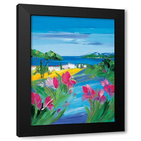 A lombre des pins Black Modern Wood Framed Art Print by Vadon, Veronique