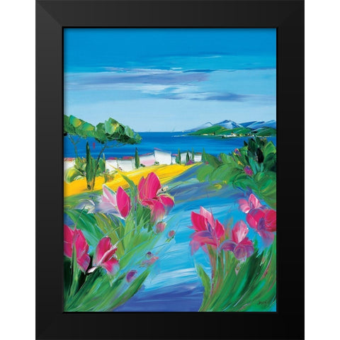 A lombre des pins Black Modern Wood Framed Art Print by Vadon, Veronique