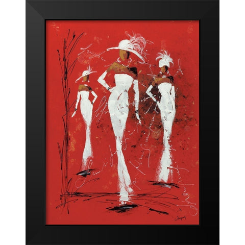 Defile Haute couture I Black Modern Wood Framed Art Print by Johanna
