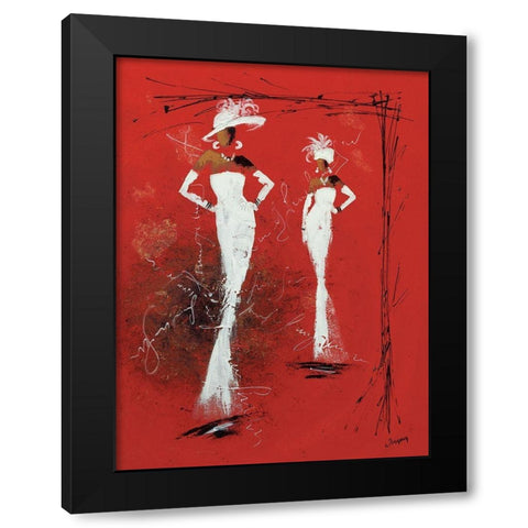 Defile Haute couture II Black Modern Wood Framed Art Print with Double Matting by Johanna