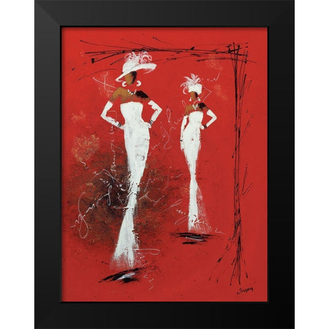 Defile Haute couture II Black Modern Wood Framed Art Print by Johanna