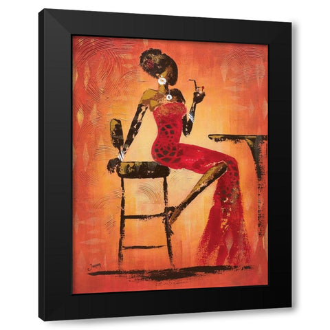 Rendez-vous II Black Modern Wood Framed Art Print with Double Matting by Johanna
