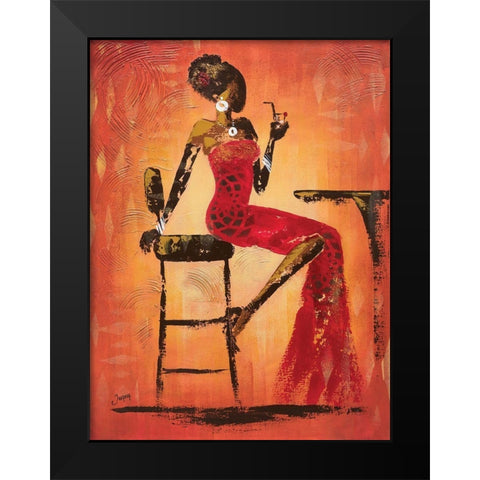 Rendez-vous II Black Modern Wood Framed Art Print by Johanna