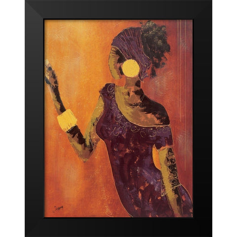 Le miroir II Black Modern Wood Framed Art Print by Johanna
