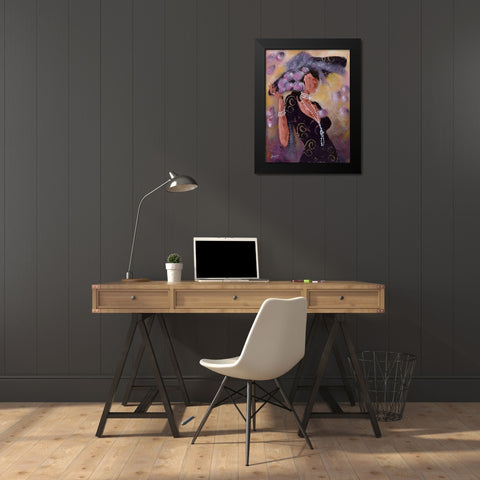 Elegantes aux perles II Black Modern Wood Framed Art Print by Johanna