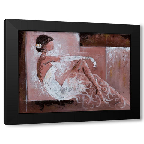 Romantique I Black Modern Wood Framed Art Print with Double Matting by Johanna