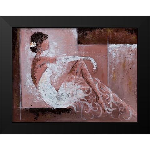 Romantique I Black Modern Wood Framed Art Print by Johanna