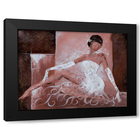 Romantique II Black Modern Wood Framed Art Print with Double Matting by Johanna