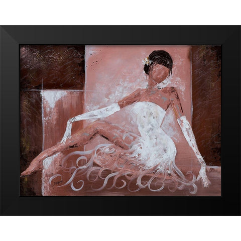 Romantique II Black Modern Wood Framed Art Print by Johanna