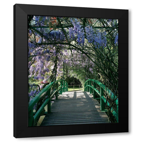 Jardin de Monet a Giverny I Black Modern Wood Framed Art Print with Double Matting by Pinsard, Laurent