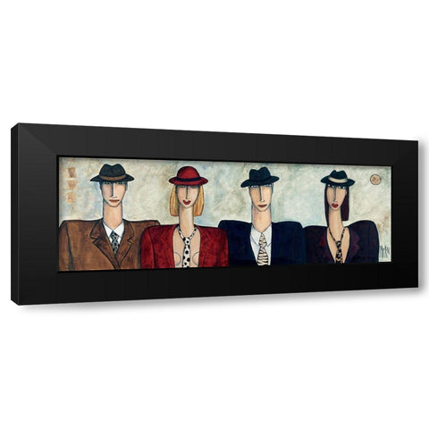 Femme, homme, mode demploi ! Black Modern Wood Framed Art Print by Kuhn, Marie-Pierre